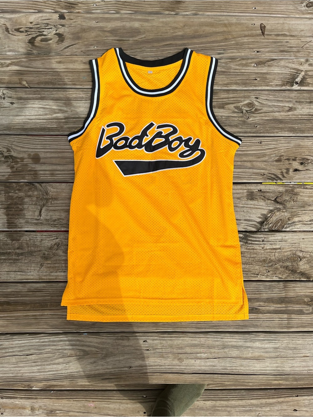Yellow Mesh Basketball Jersey Tank Top